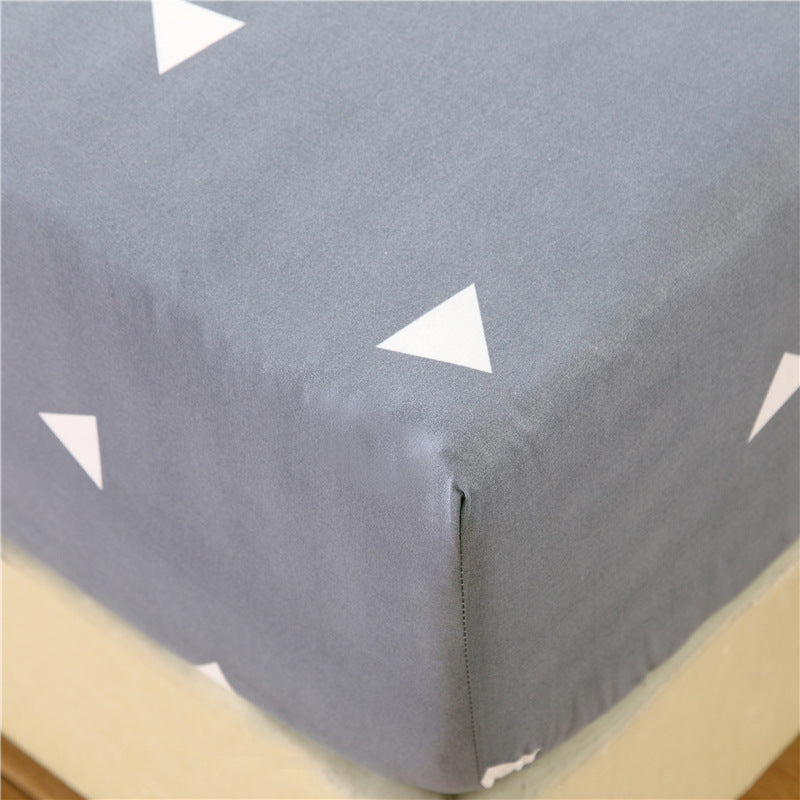 KTX-469715 Floral Pattern Mattress Protector in Polyester Cotton Blend, 200x230cm