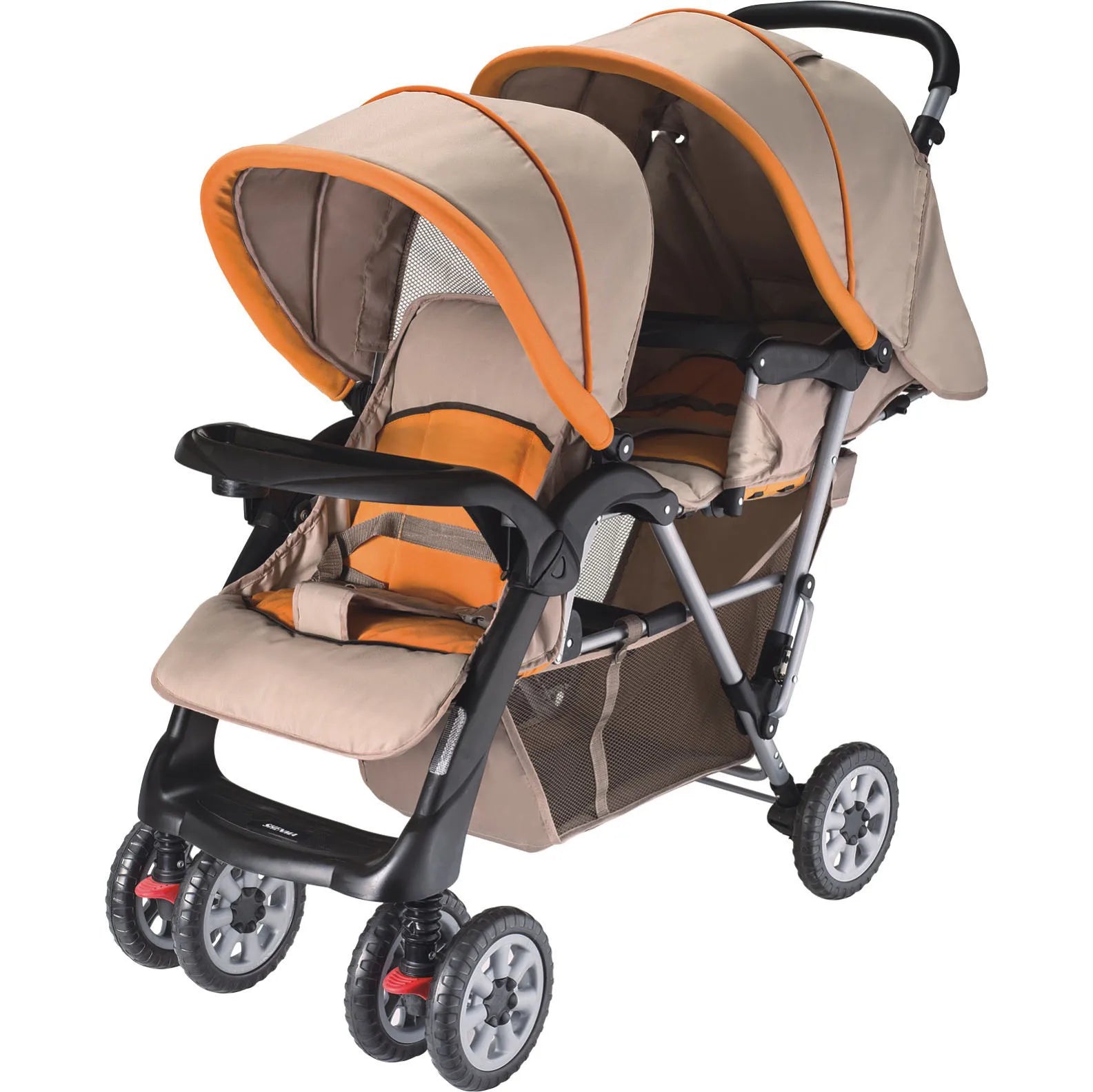 KTX-470099 Twins Double Seat Baby Stroller - M-738 Model for Convenient Twin Travel