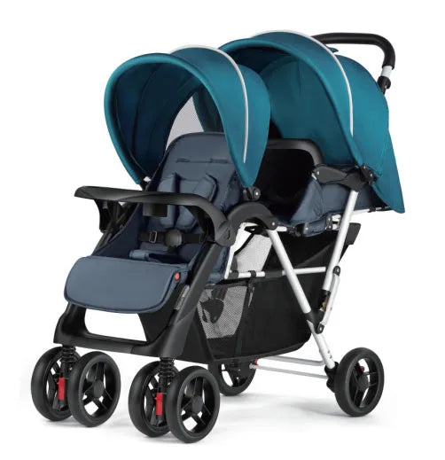 KTX-470099 Twins Double Seat Baby Stroller - M-738 Model for Convenient Twin Travel