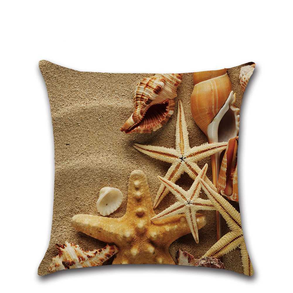 KTX-470739 Hand-Woven Macrame Cushion Cover - 45x45cm Beach Style Linen Pillowcase for Home Decor