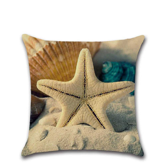 KTX-470739 Hand-Woven Macrame Cushion Cover - 45x45cm Beach Style Linen Pillowcase for Home Decor