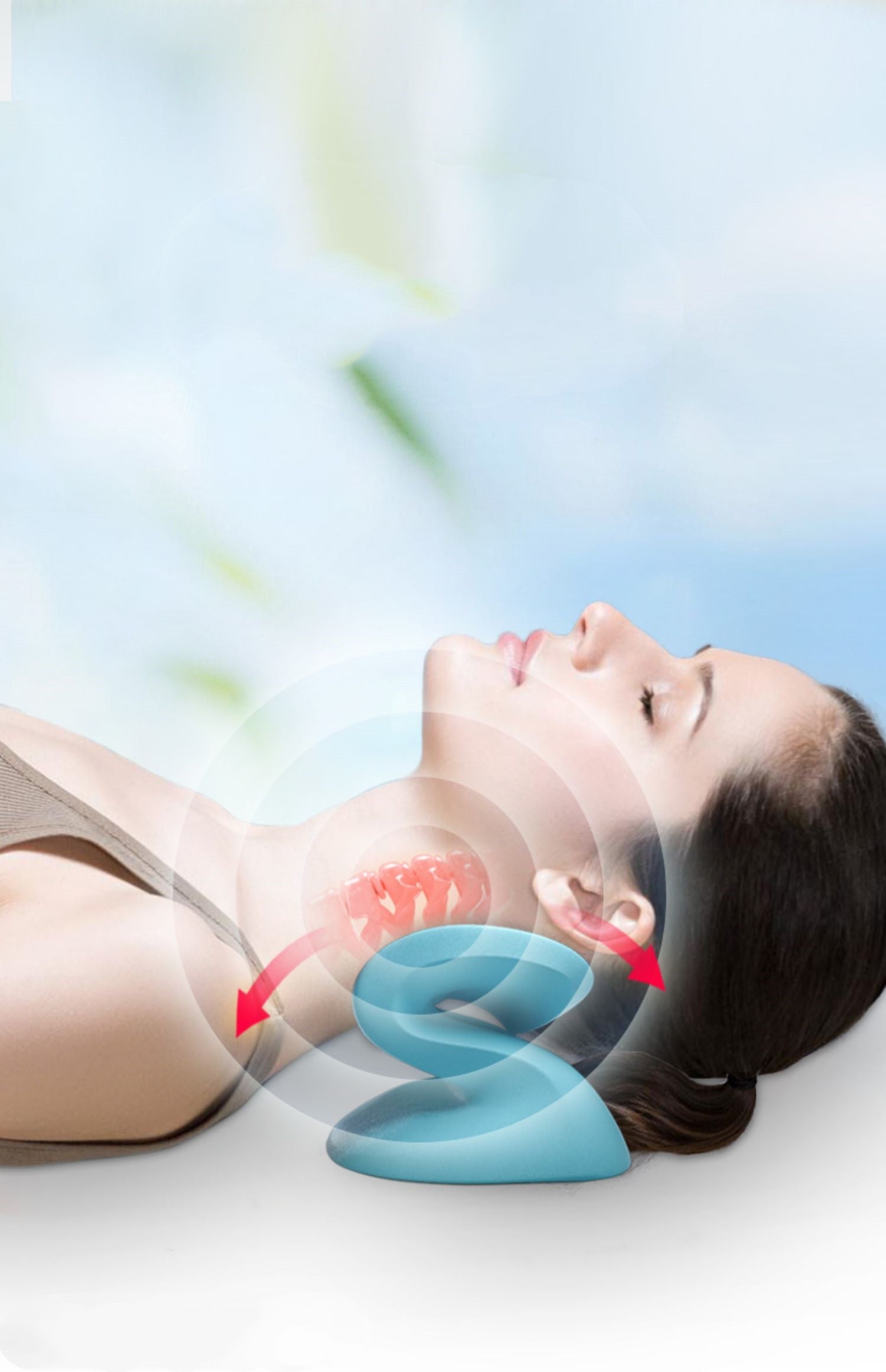 KTX-471891 Eco-Friendly Memory Foam Cervical Neck Pillow for Comfortable Sleep