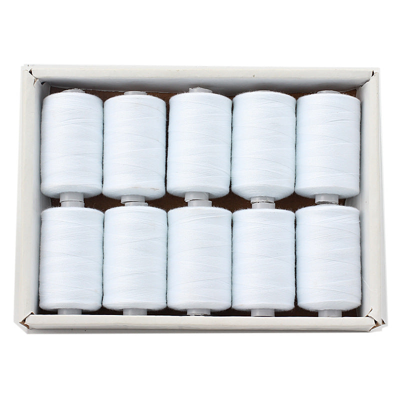 KTX-471891 Multicolor Dacron Sewing Thread - 300 Meters per Roll, 10 Piece Set for DIY Projects