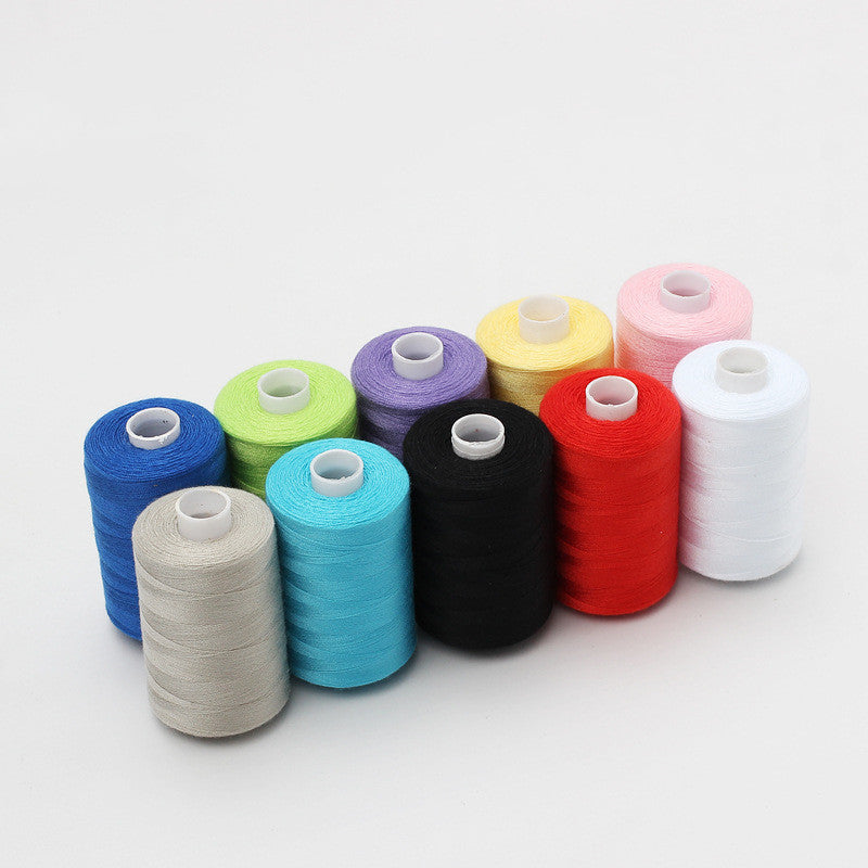 KTX-471891 Multicolor Dacron Sewing Thread - 300 Meters per Roll, 10 Piece Set for DIY Projects