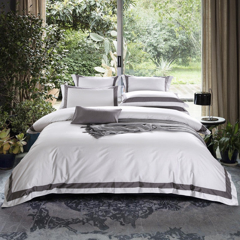 KTX-472531 Satin Sheet Set - Four-Piece Bedding Collection for Comfort and Style