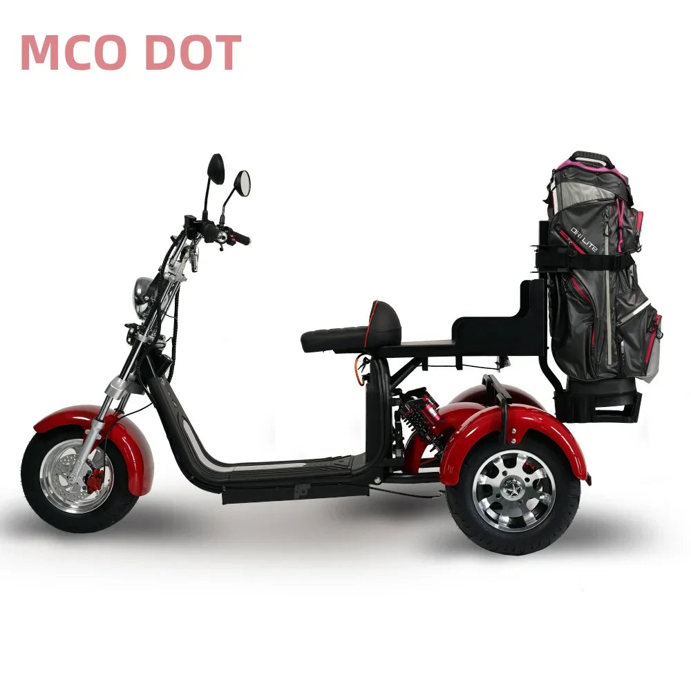 KTX-473555 2000W 3-Wheel Electric Scooter with Lithium Battery, 10-Inch Tires, 90km Driving Range, 150kg Max Load