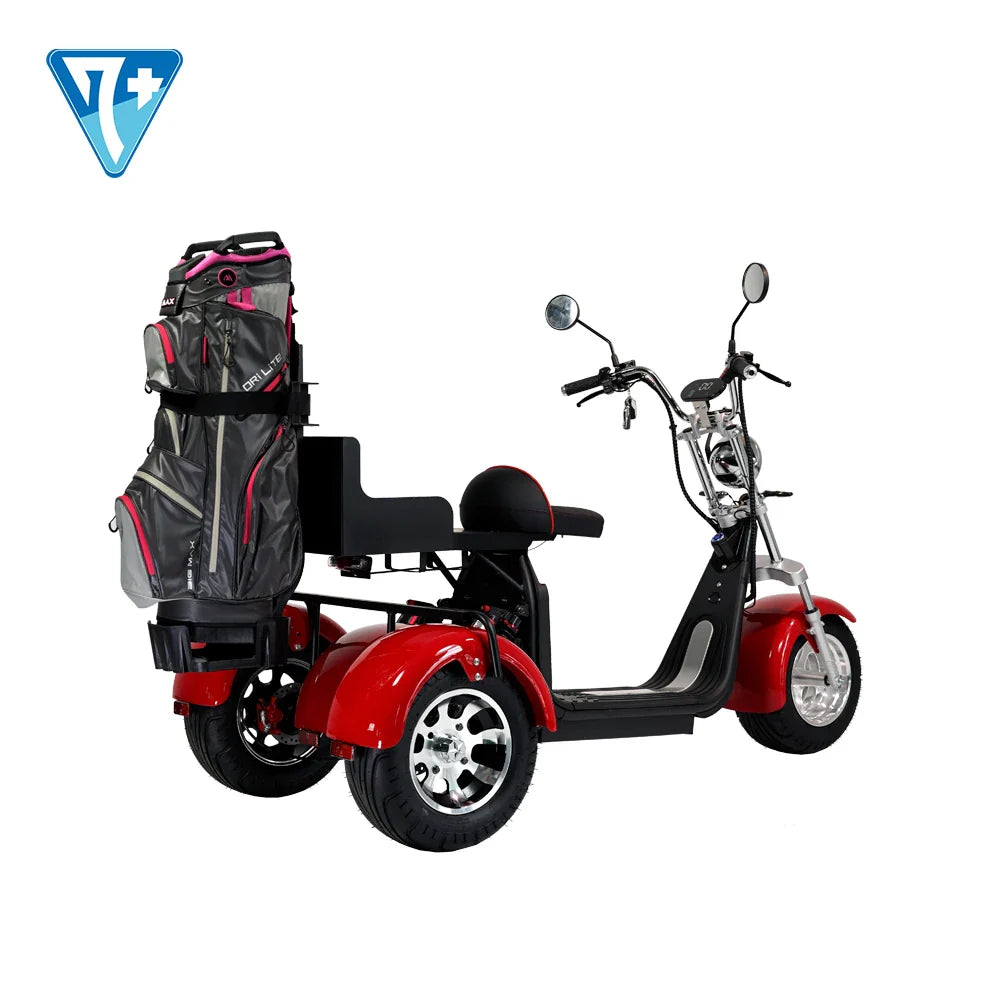 KTX-473555 2000W 3-Wheel Electric Scooter with Lithium Battery, 10-Inch Tires, 90km Driving Range, 150kg Max Load