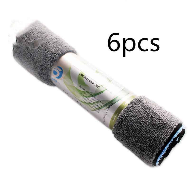 KTX-473939 Microfiber Car Wash Towel Cleaning Cloth - 30cm x 40cm, Polyester & Nylon Blend, 350g