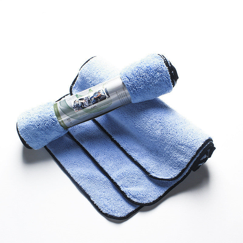 KTX-473939 Microfiber Car Wash Towel Cleaning Cloth - 30cm x 40cm, Polyester & Nylon Blend, 350g