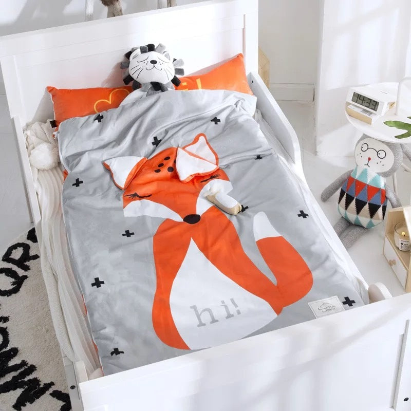 KTX-476819 Coral Baby Sleeping Bag - Soft Short Plush & 100% Cotton, 150cm Height, 75cm Width