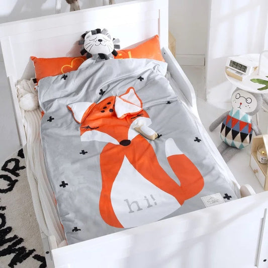 KTX-476819 Coral Baby Sleeping Bag - Soft Short Plush & 100% Cotton, 150cm Height, 75cm Width