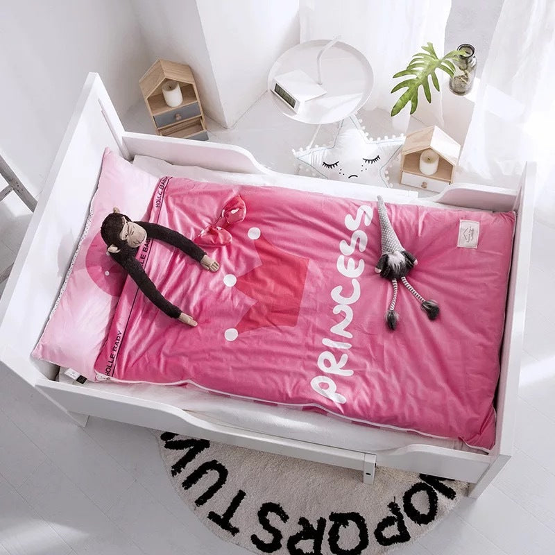 KTX-476819 Coral Baby Sleeping Bag - Soft Short Plush & 100% Cotton, 150cm Height, 75cm Width