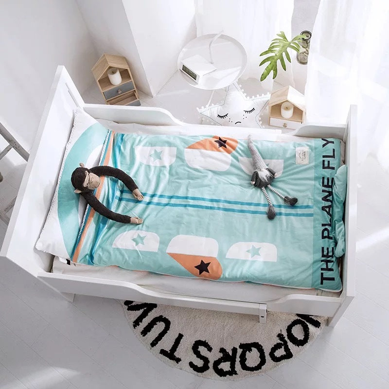 KTX-476819 Coral Baby Sleeping Bag - Soft Short Plush & 100% Cotton, 150cm Height, 75cm Width