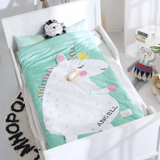 KTX-476819 Coral Baby Sleeping Bag - Soft Short Plush & 100% Cotton, 150cm Height, 75cm Width