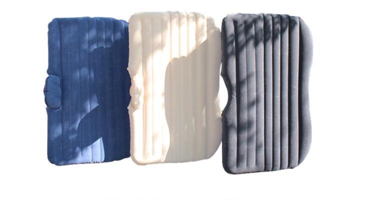 KTX-477587 Inflatable Car Bed with Flocking Cloth, Storage Bag, 2 Pillows, and Pump - Universal Fit for Five-Seater Cars