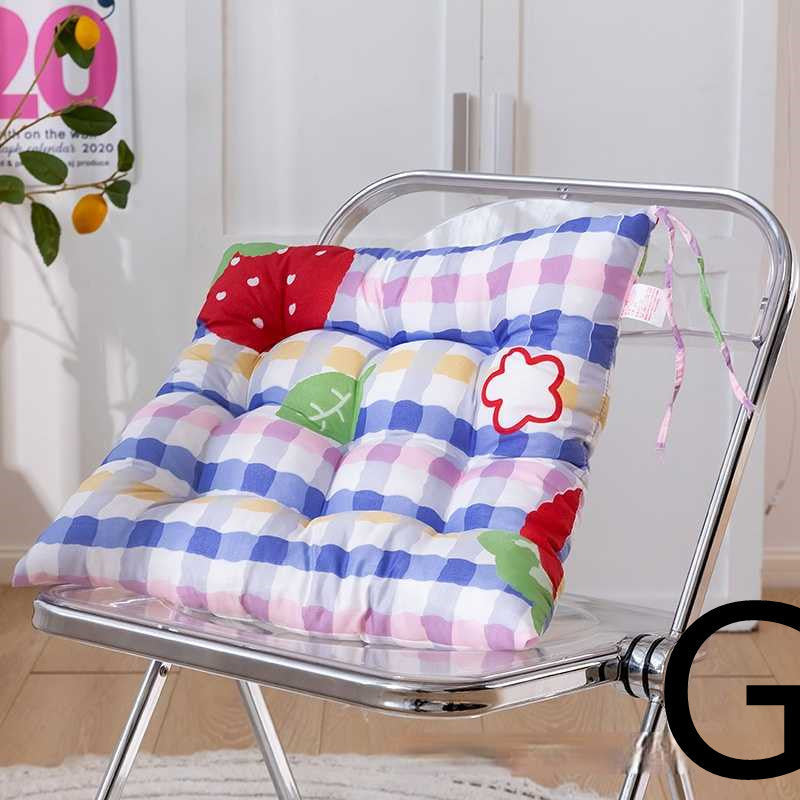 KTX-477651 Thickened Sanded Office Chair Cushion in Fashionable Print Design