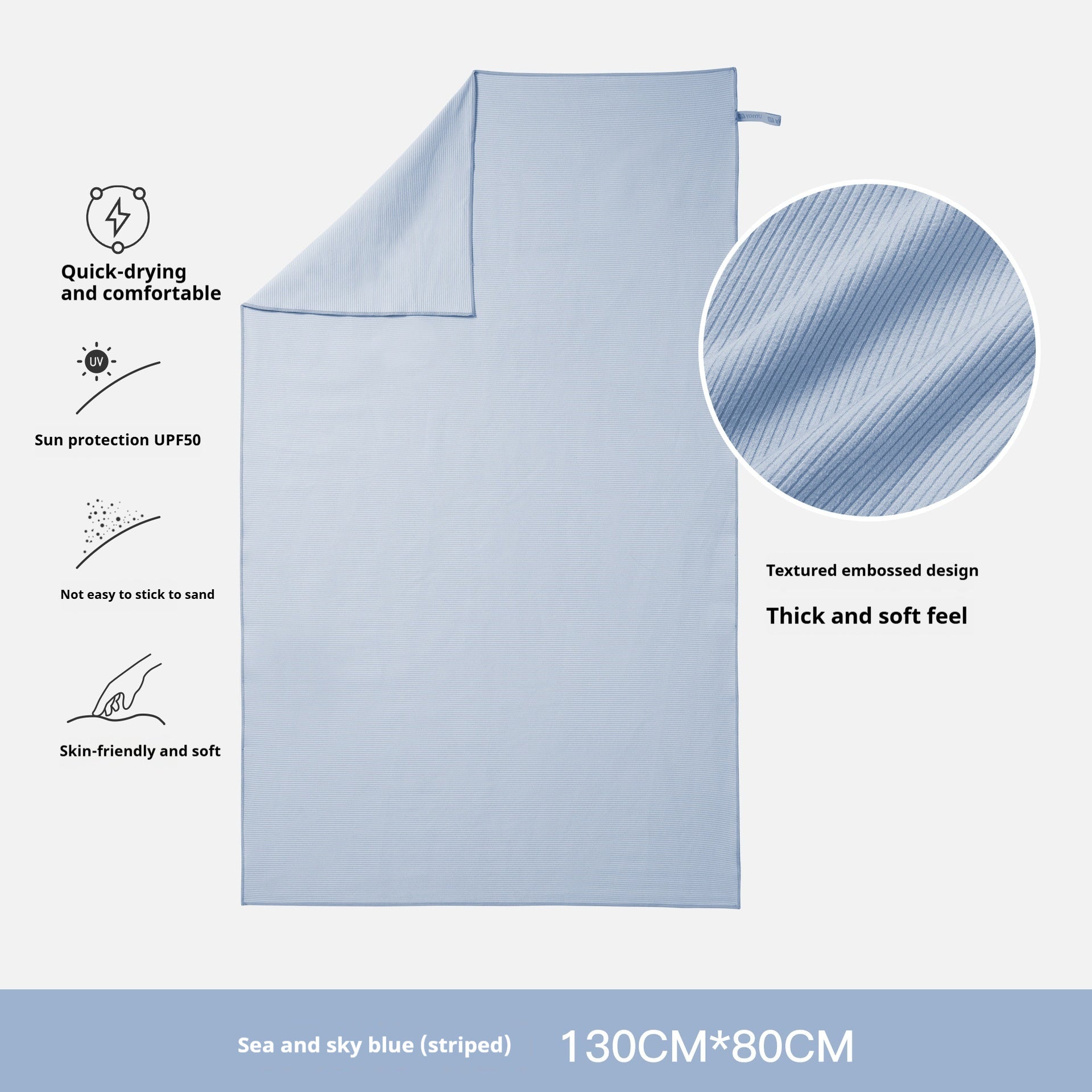 KTX-478227 Quick-Drying Pure Cotton Bath and Beach Towel for Children and Women