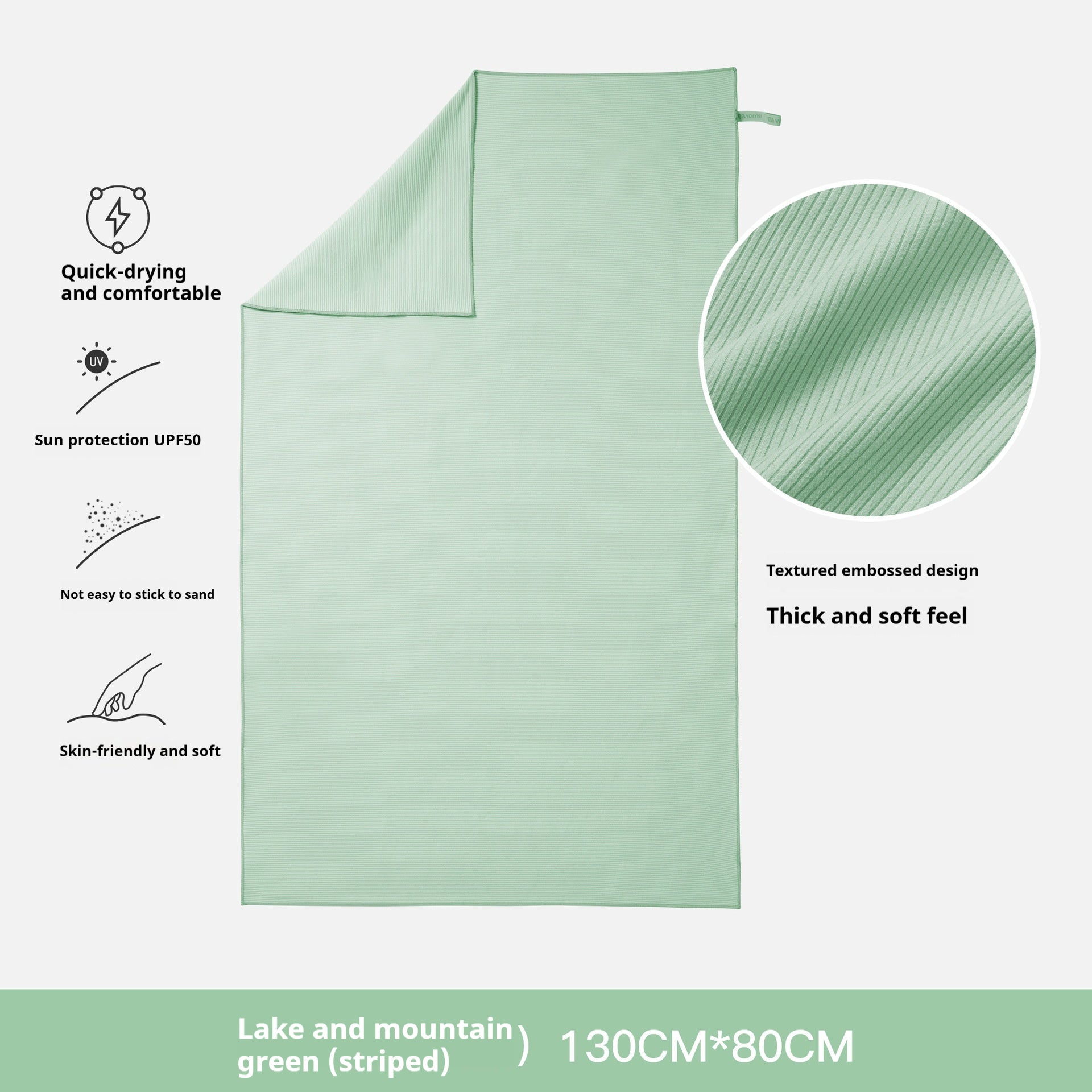 KTX-478227 Quick-Drying Pure Cotton Bath and Beach Towel for Children and Women