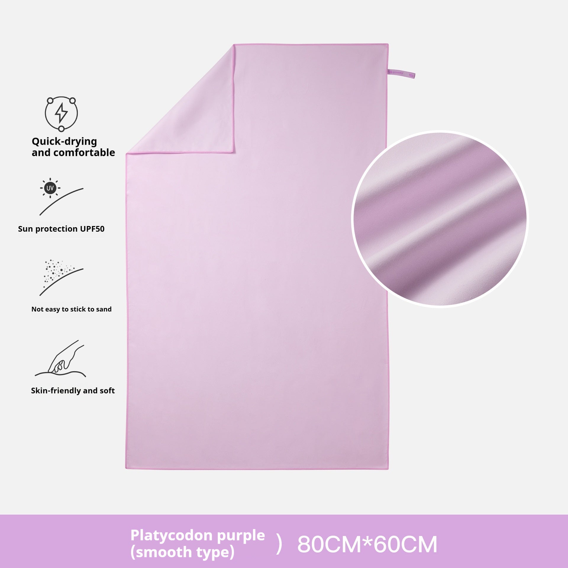 KTX-478227 Quick-Drying Pure Cotton Bath and Beach Towel for Children and Women