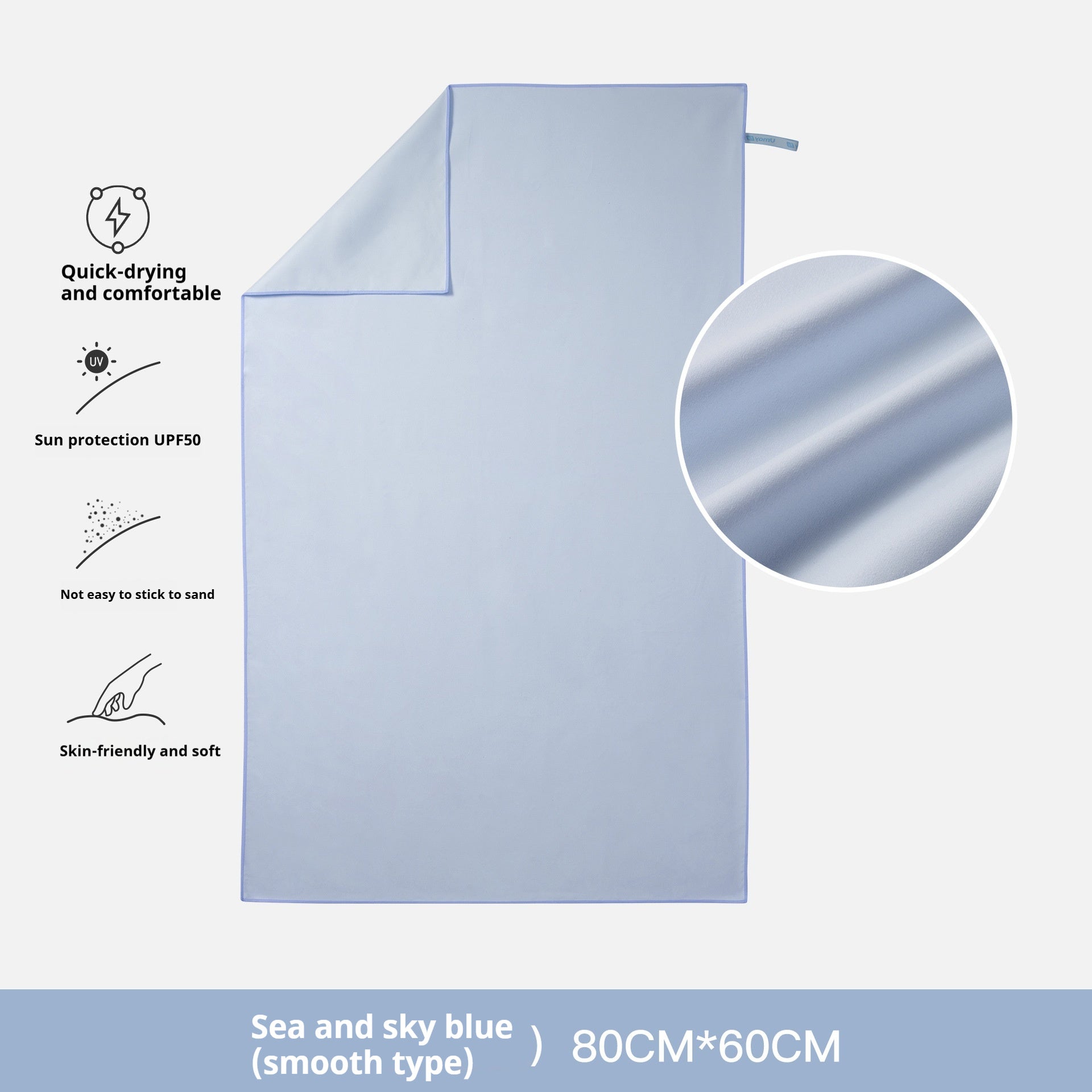 KTX-478227 Quick-Drying Pure Cotton Bath and Beach Towel for Children and Women