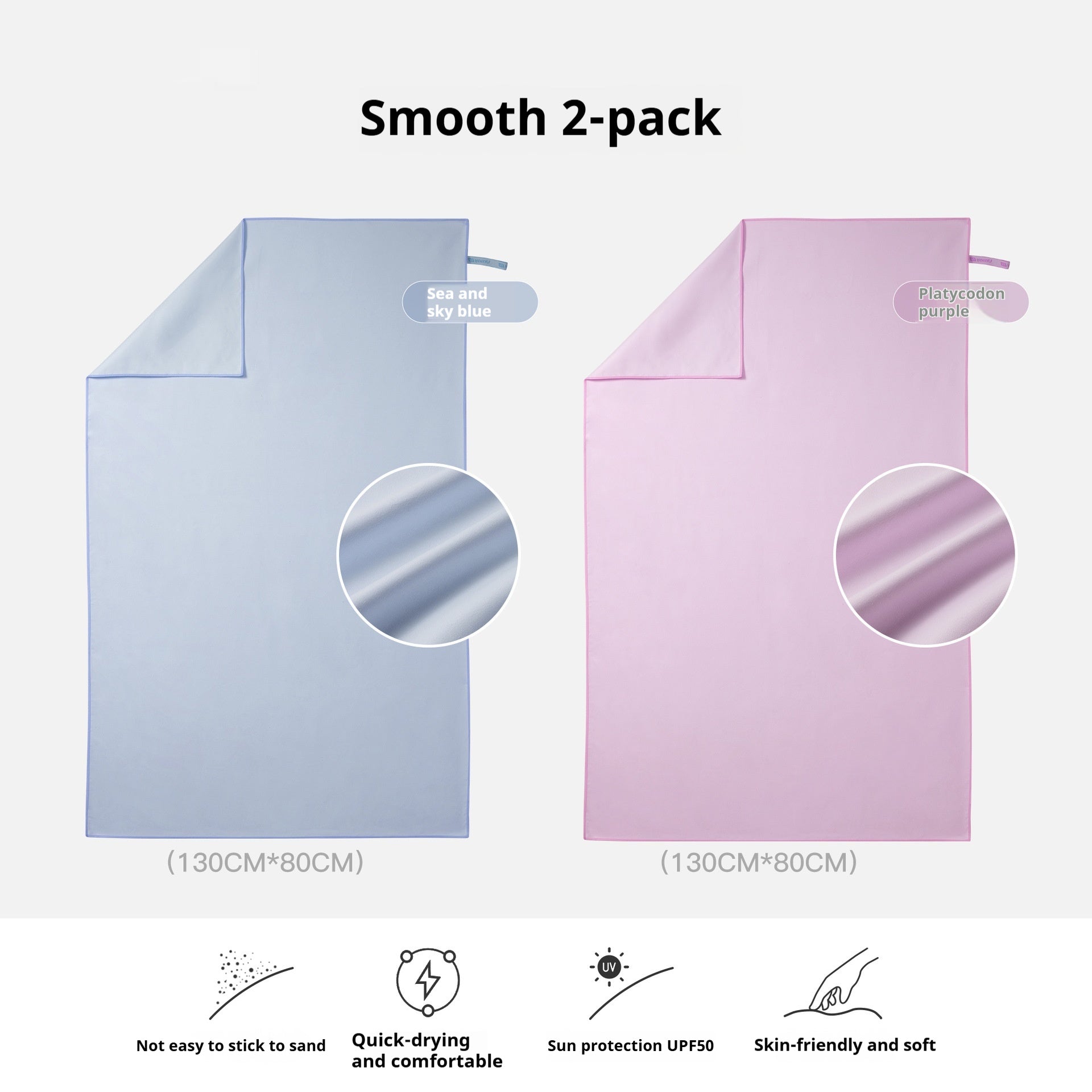 KTX-478227 Quick-Drying Pure Cotton Bath and Beach Towel for Children and Women