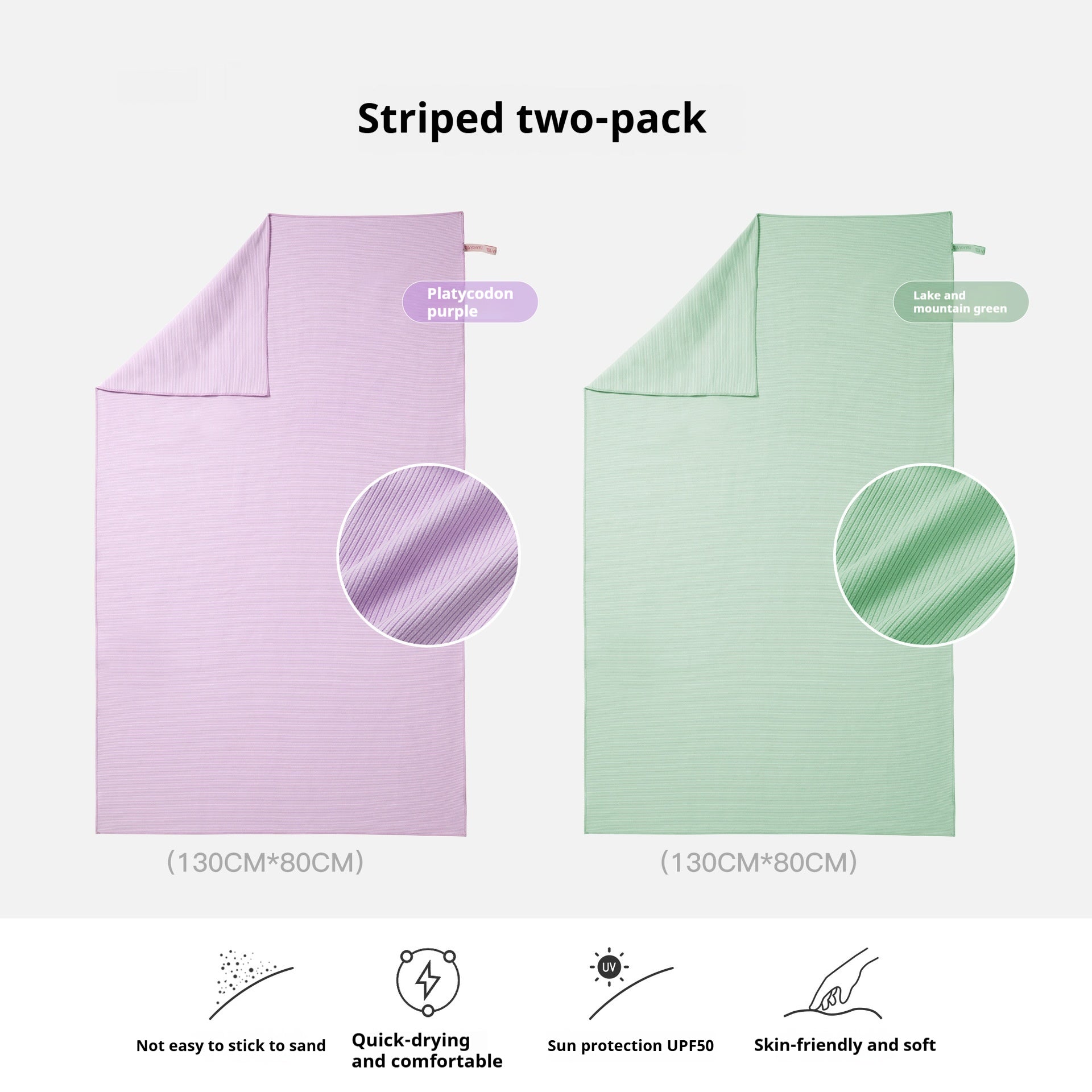 KTX-478227 Quick-Drying Pure Cotton Bath and Beach Towel for Children and Women