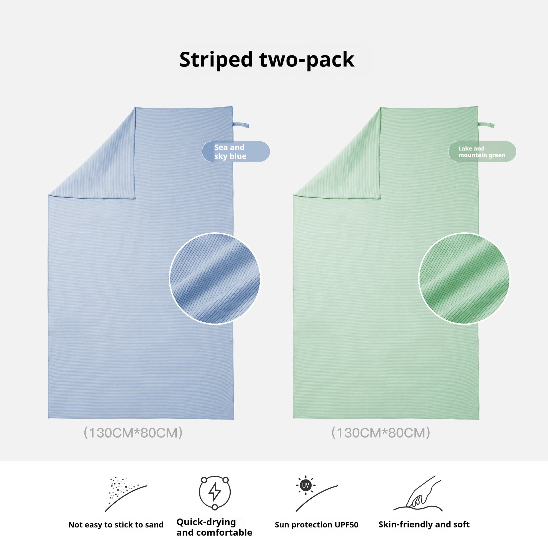 KTX-478227 Quick-Drying Pure Cotton Bath and Beach Towel for Children and Women