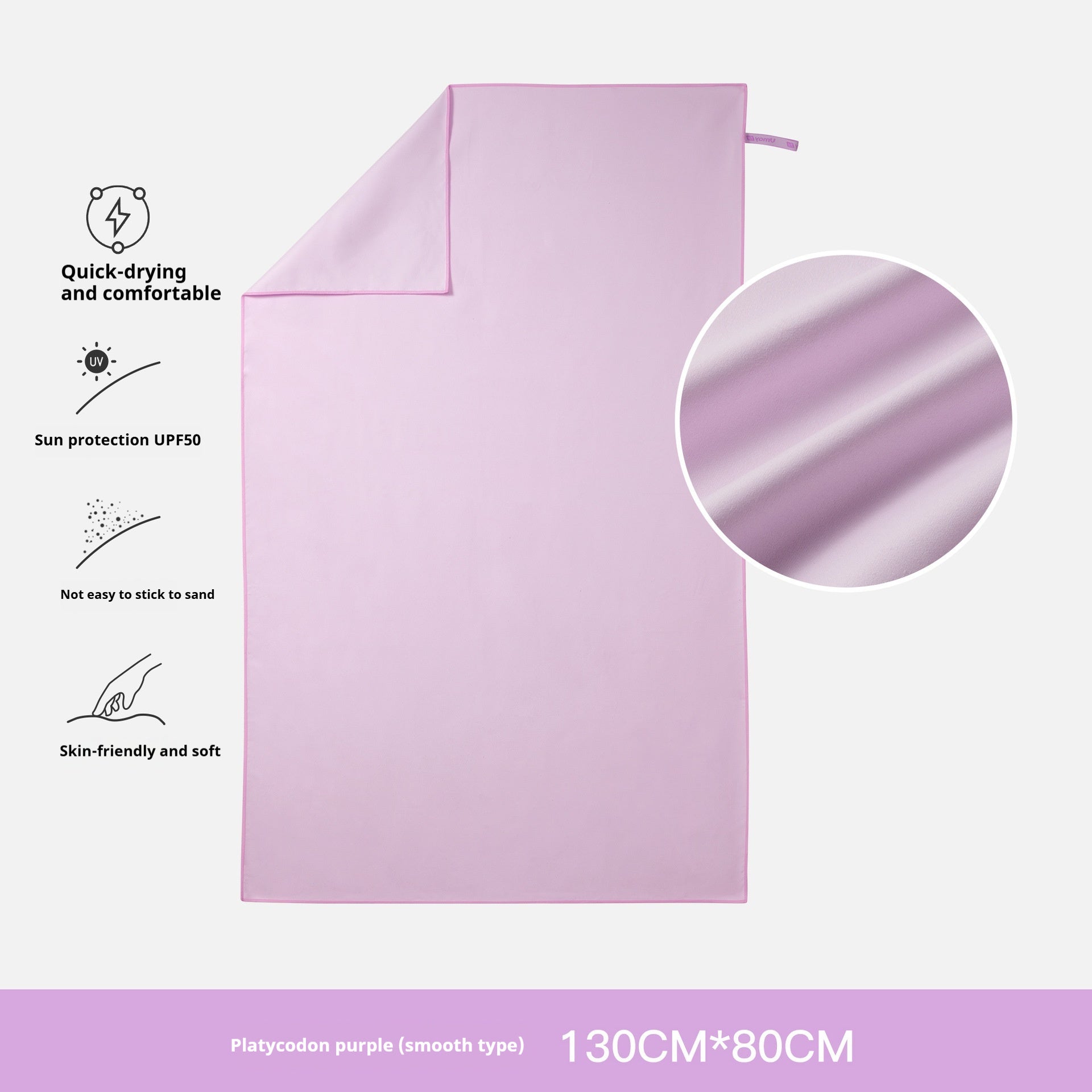 KTX-478227 Quick-Drying Pure Cotton Bath and Beach Towel for Children and Women