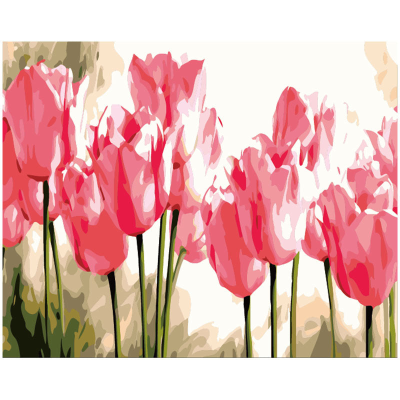 KTX-478739 Digital Oil Painting of Elegant Floral Arrangements in Canvas - Multi-Color Options Available