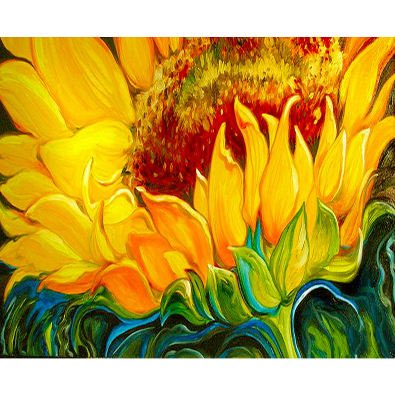 KTX-478739 Digital Oil Painting of Elegant Floral Arrangements in Canvas - Multi-Color Options Available
