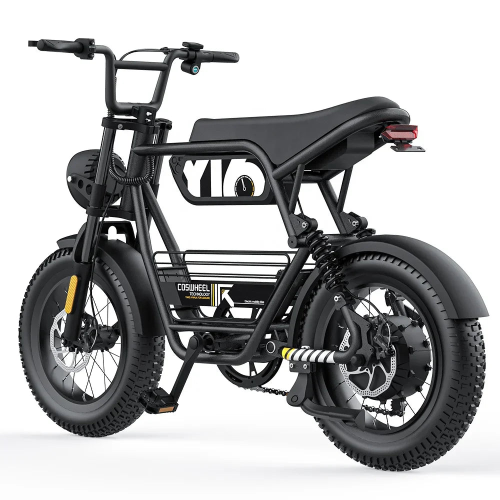 KTX-479891 1000W Fat Tire Electric Bike with 150km Range, 7-Speed Gears and LCD Display