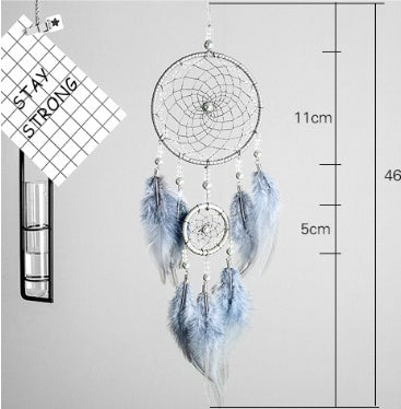 KTX-479891 Starry Sky Hand Woven Dream Catcher with Modern Simple Design, 11cm Net Circle, Length 46cm
