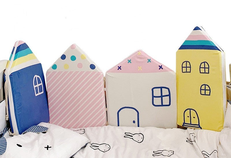 KTX-479955 Soft Baby Velvet Bed Girth with Sponge Interior – 1.2m Length, Decorative House Design