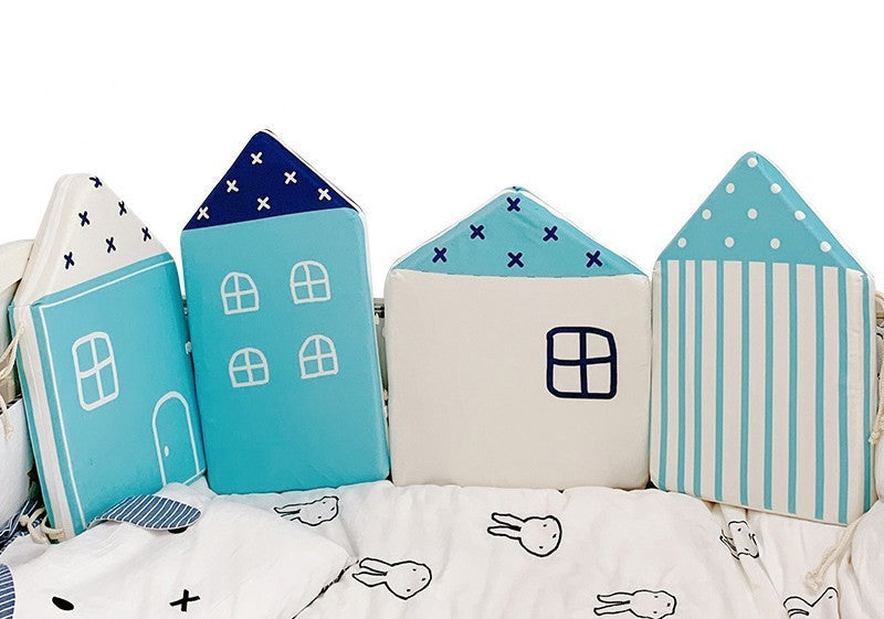 KTX-479955 Soft Baby Velvet Bed Girth with Sponge Interior – 1.2m Length, Decorative House Design