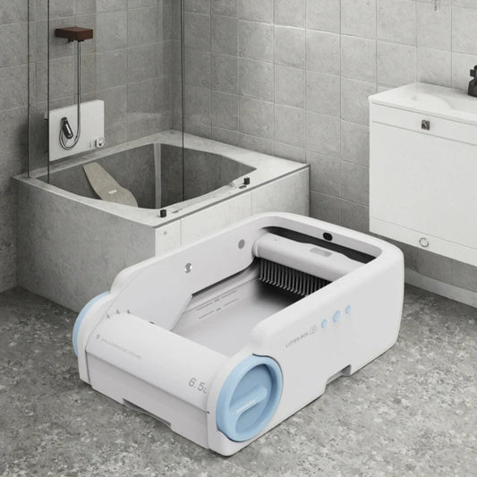 KTX-480403 Automatic Eco-Friendly Cat Litter Box with Self-Cleaning and Odor Control Features - Model BLW02-C