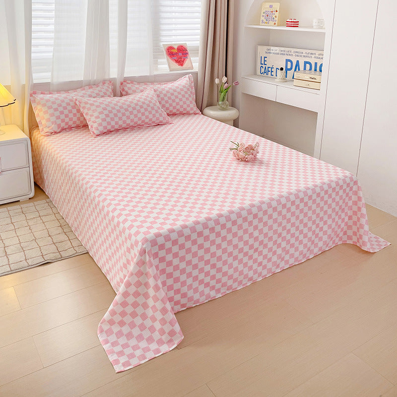 KTX-480915 Large Double Bed Sheet Coverlet with Pillowcases - Multiple Sizes Available
