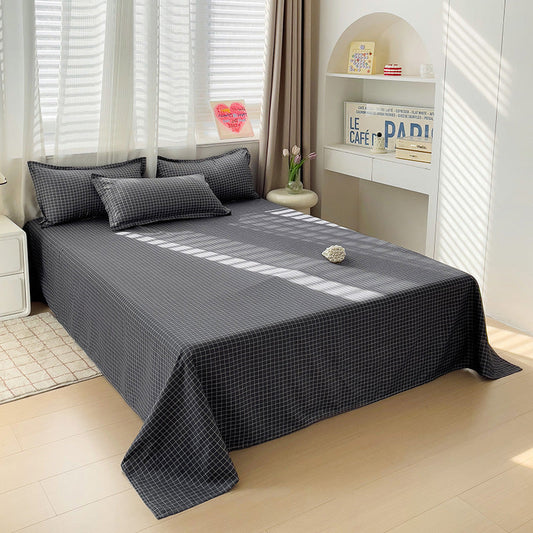 KTX-480915 Large Double Bed Sheet Coverlet with Pillowcases - Multiple Sizes Available