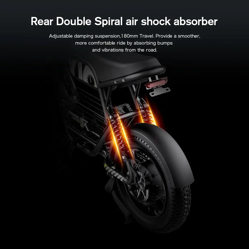 KTX-481043 Electric Mountain Fat Tire Bike 48V 1000W with 150 km Range and 7-Speed Gears