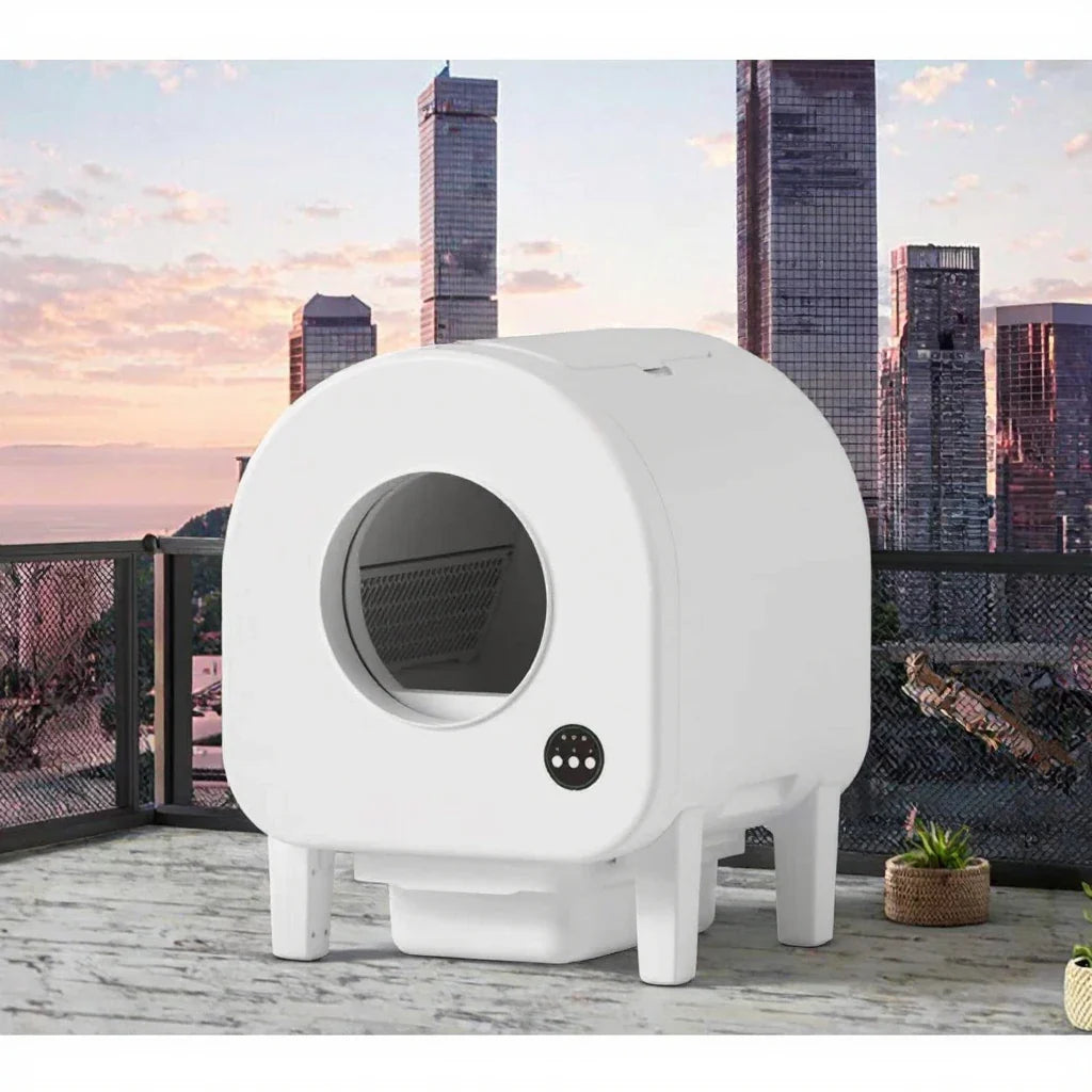 KTX-481555 Automatic Eco-Friendly 68L Cat Litter Box with Odor Control and Easy Clean Features
