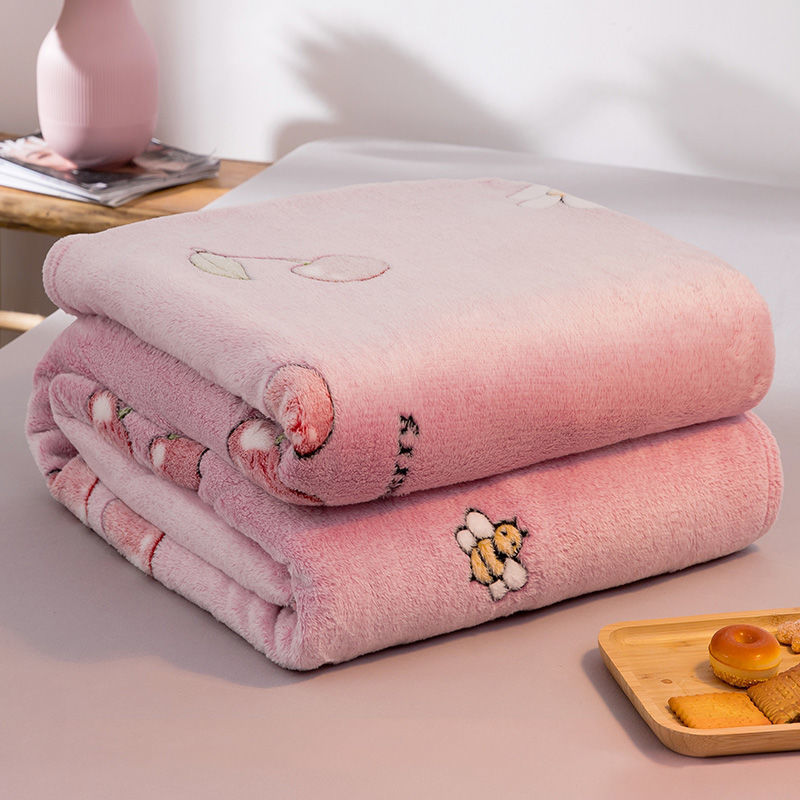 KTX-481683 Flannel Snowflake Velvet Blanket - Soft Fleece for All Seasons