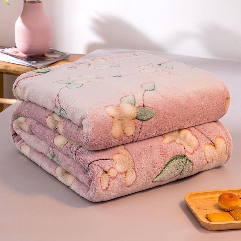 KTX-481683 Flannel Snowflake Velvet Blanket - Soft Fleece for All Seasons