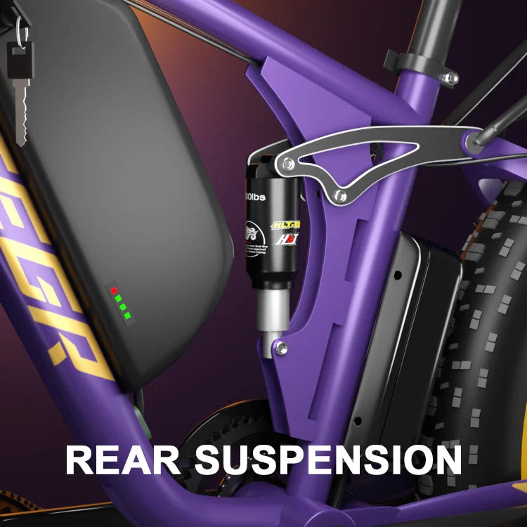 KTX-481811 2000W Dual Motor Electric Mountain Bike - 26-Inch, 7-Speed, Aluminum Frame, Hydraulic Disc Brakes, Long Range 48V Battery