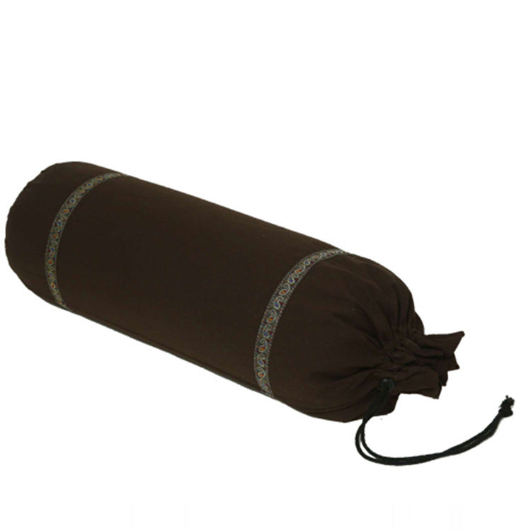 KTX-481939 Cylindrical Waist Pillow for Pregnant Women - Yoga Aid with Buckwheat Husk Filler