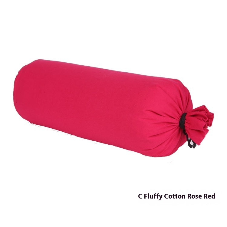 KTX-481939 Cylindrical Waist Pillow for Pregnant Women - Yoga Aid with Buckwheat Husk Filler