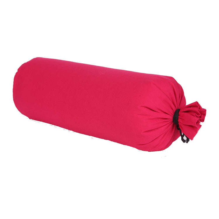 KTX-481939 Cylindrical Waist Pillow for Pregnant Women - Yoga Aid with Buckwheat Husk Filler