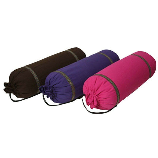 KTX-481939 Cylindrical Waist Pillow for Pregnant Women - Yoga Aid with Buckwheat Husk Filler