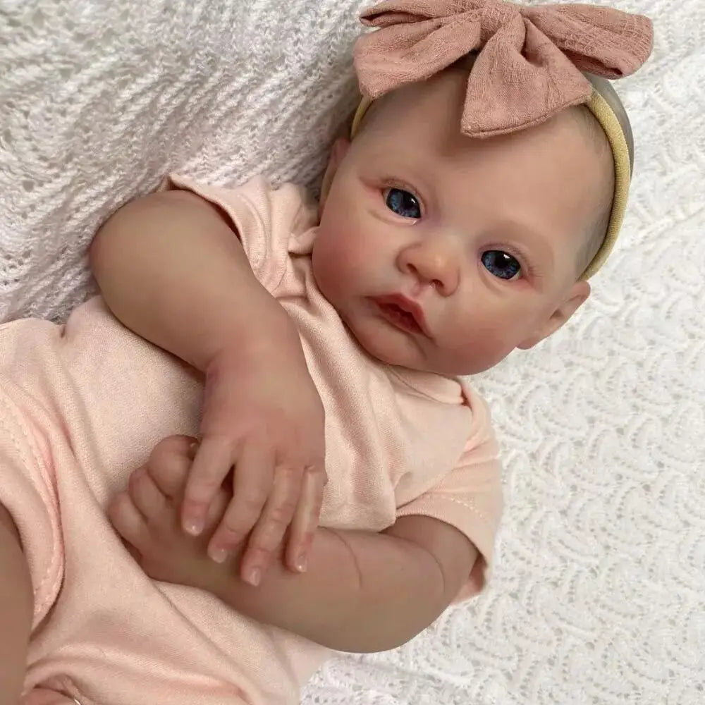 KTX-481939 Lifelike Silicone Reborn Baby Doll - Realistic Handmade Newborn Toy for Girls Ages 0-14 Years