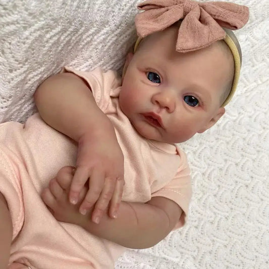 KTX-481939 Lifelike Silicone Reborn Baby Doll - Realistic Handmade Newborn Toy for Girls Ages 0-14 Years
