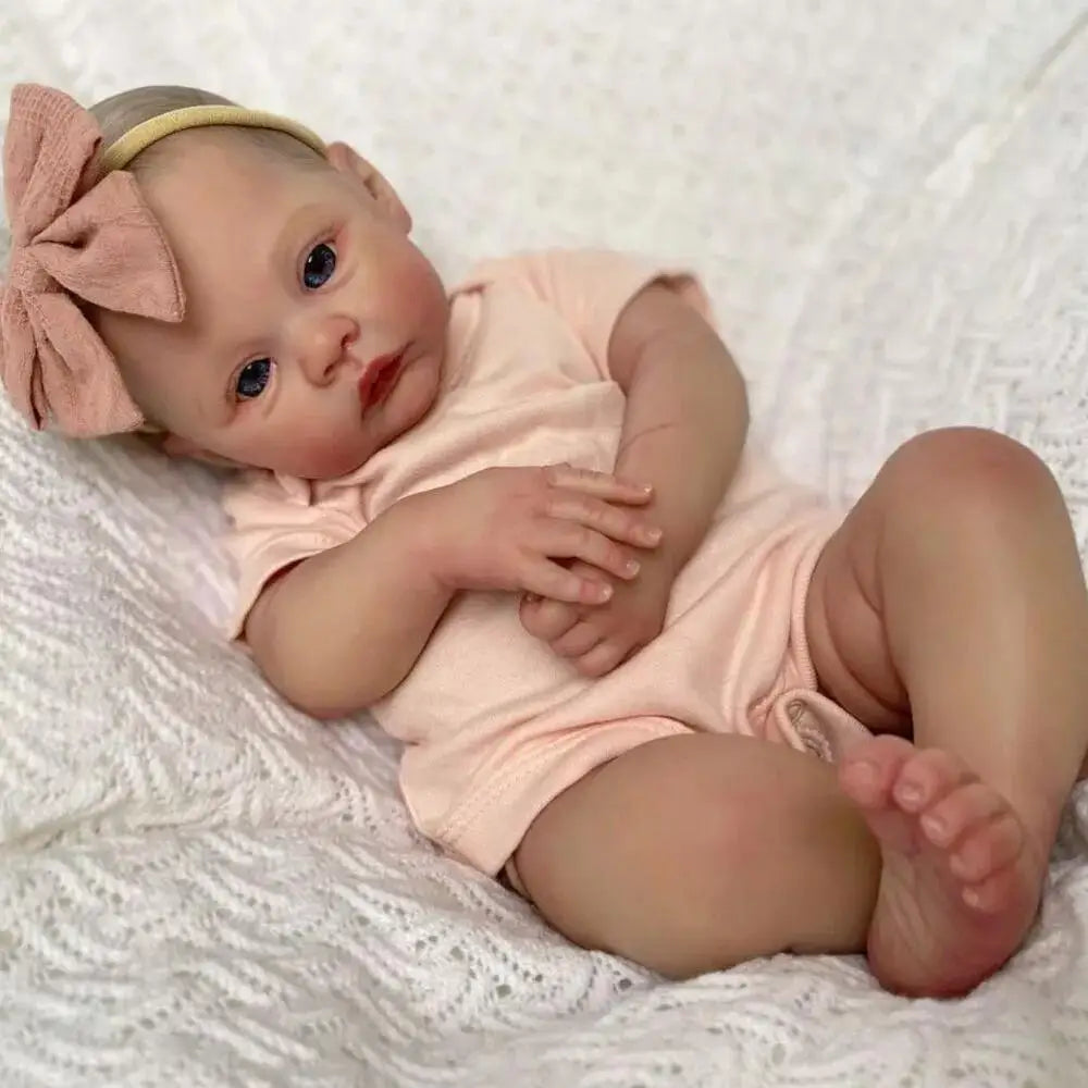 KTX-481939 Lifelike Silicone Reborn Baby Doll - Realistic Handmade Newborn Toy for Girls Ages 0-14 Years