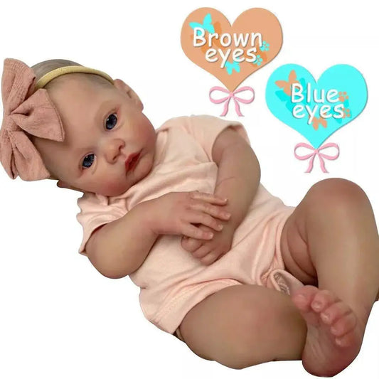KTX-481939 Lifelike Silicone Reborn Baby Doll - Realistic Handmade Newborn Toy for Girls Ages 0-14 Years